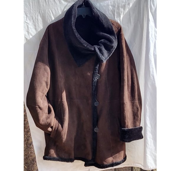 Shearling Coat Jacket - Picture 1 of 10